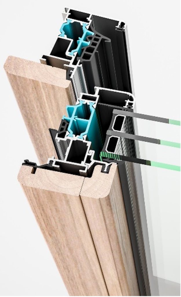 Finestre in alluminio con interno effetto legno